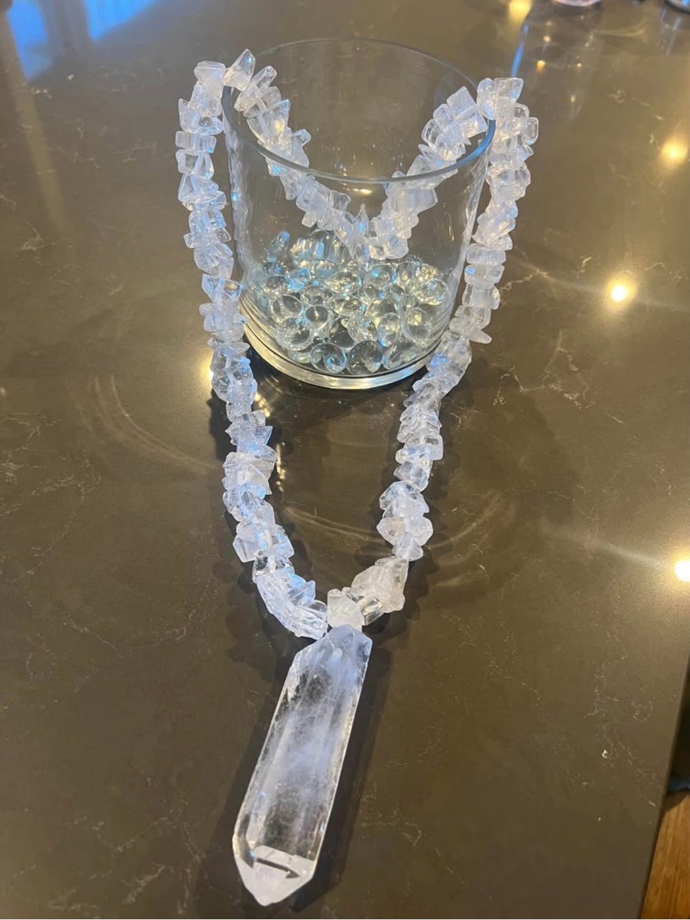 Clear Crystal Garland For Decor From Brazil